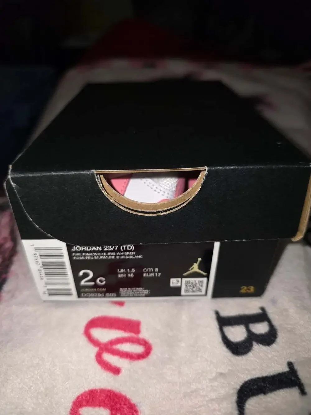 Jordan 23/7 Baby/Toddler EasyOn Shoes Fire Pink/White